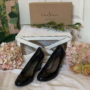 Cole Haan Black Patent Wedges